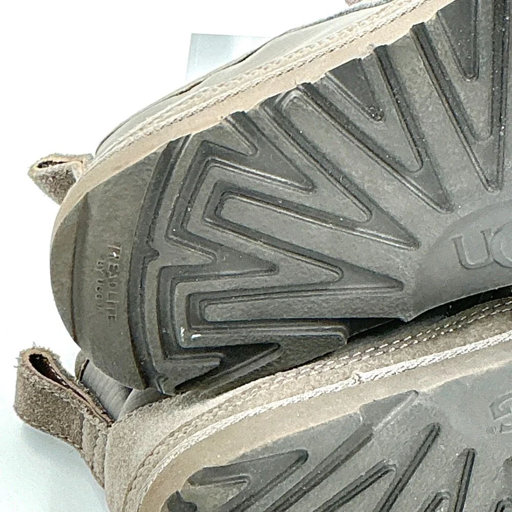 UGG Mens Size 6 Neumel Ripstop Grey Suede Lace Up Ankle Boots